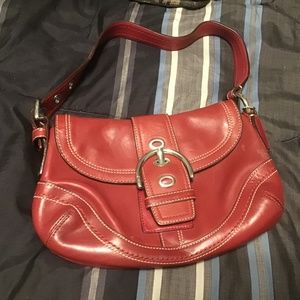 Red coach purse
